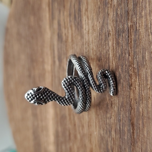 Serpent 🐍 snake silver ring Adjustable size R334 - Picture 1 of 3